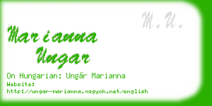 marianna ungar business card