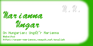 marianna ungar business card